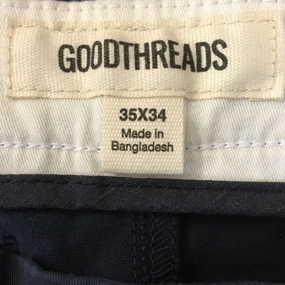 GOODTHREADS Straight-Fit Washed Comfort Stretch Chino Pant NEW WITH TAG!   35x34 - Picture 6 of 9